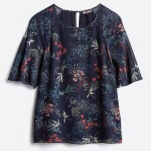 Vince Camuto Short Sleeve Iniya Flutter Sleeve Blouse